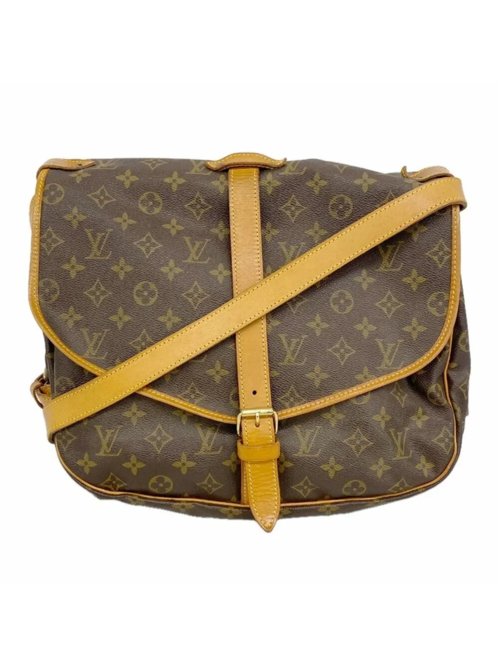 Louis Vuitton Shoulder Bag Monogram Saumur 35 Brown